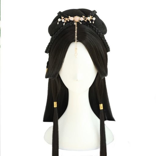 Ancient Costume Wig Female Ancient Style Han Chinese Clothing Lazy Whole Head Cover - Image 5