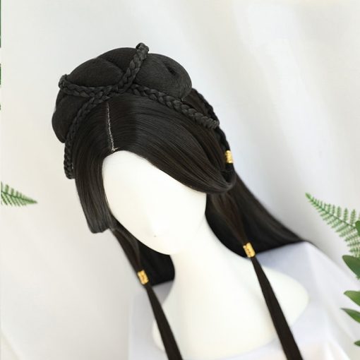 Ancient Costume Wig Female Ancient Style Han Chinese Clothing Lazy Whole Head Cover - Image 4
