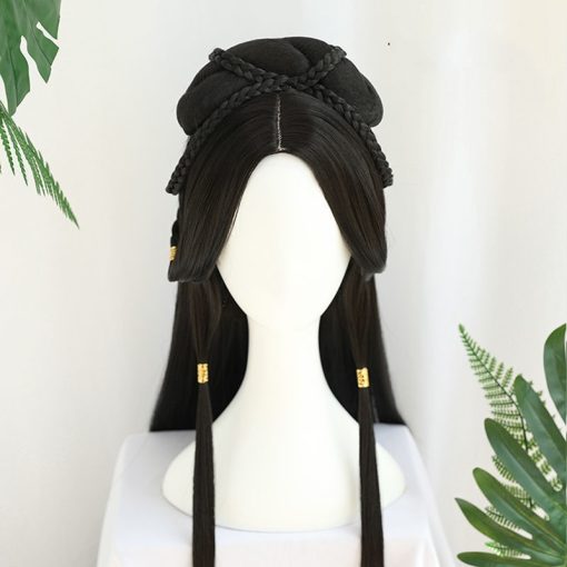 Ancient Costume Wig Female Ancient Style Han Chinese Clothing Lazy Whole Head Cover - Image 3