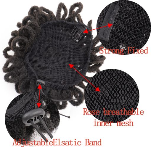 African Wig Bun Hair Bag Drawstring Dreadlocks Afro Hair Bag - Image 4