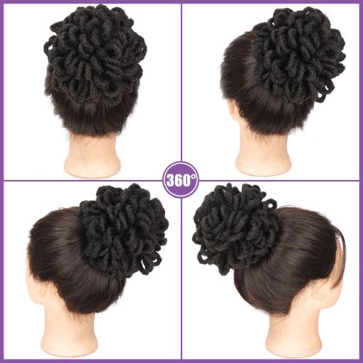 African Wig Bun Hair Bag Drawstring Dreadlocks Afro Hair Bag - Image 5